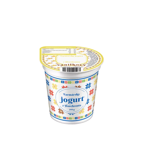 Farmárský jogurt z Horehronia vanilkový 145 g
