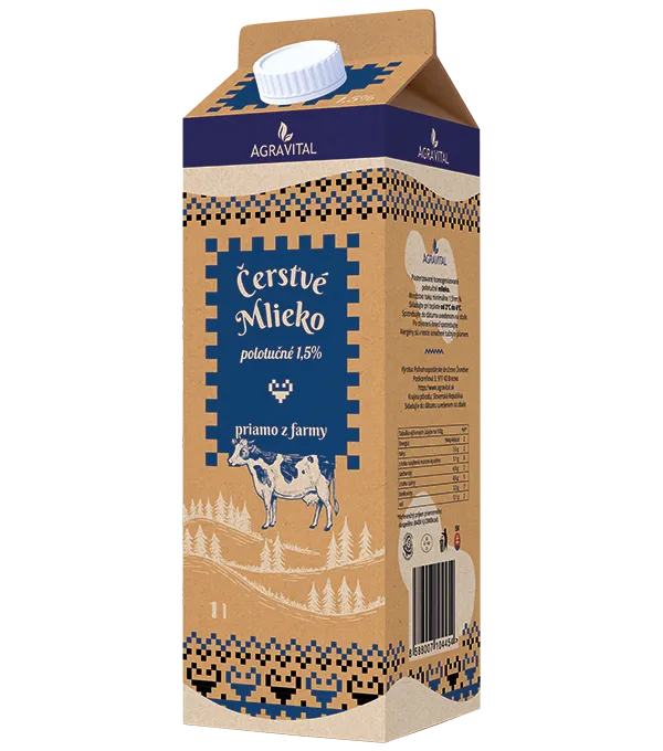 Polotučné mlieko 1 liter / 1,5 % Čerstvé