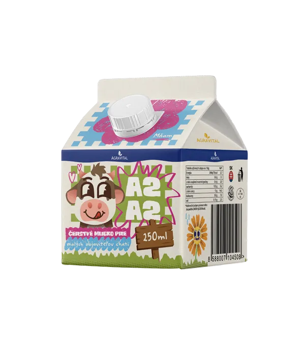 A2A2 mini farmárske plnotučné mlieko 250 ml / 3,5 % čerstvé
