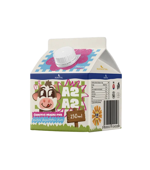 A2A2 mini farmárske plnotučné mlieko 250 ml / 3,5 % čerstvé